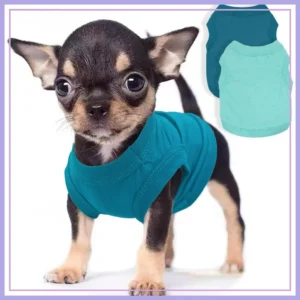 2 Pcs Dog Clothes for Small Dogs, Green & Blue